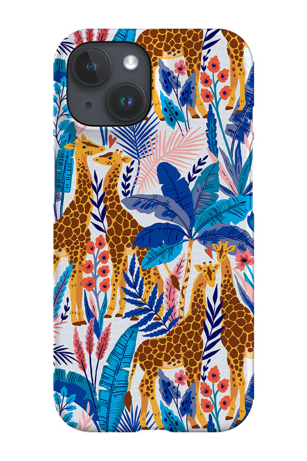 Giraffes By Maria Galybina Phone Case (Blue)