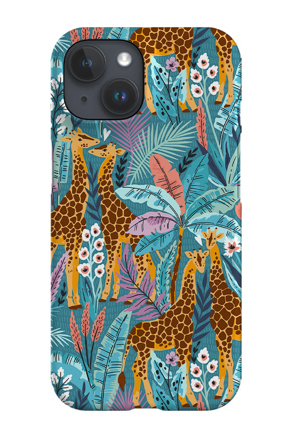 Giraffes By Maria Galybina Phone Case (Turquoise) | Harper & Blake