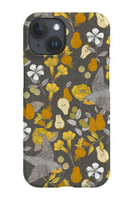Golden Pears and Birds by Cecilia Mok Phone Case (Grey)