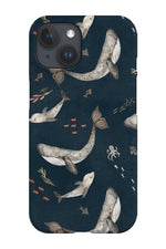 Grey Whale by Petit Faon Prints Phone Case (Blue)