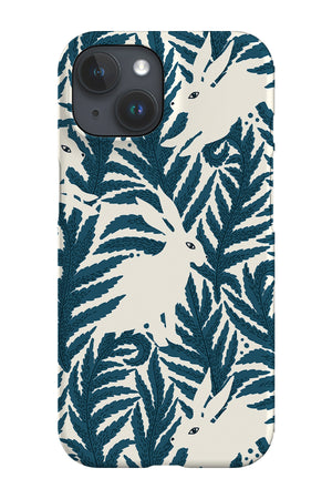 Hares By Maria Galybina Phone Case (Blue) | Harper & Blake