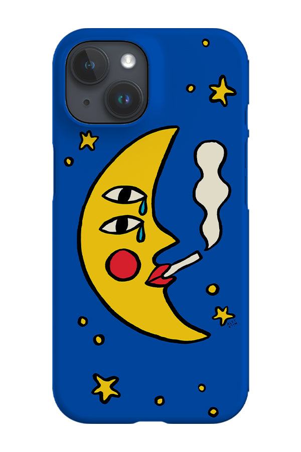 Sassy Moon by Aley Wild Phone Case (Blue)