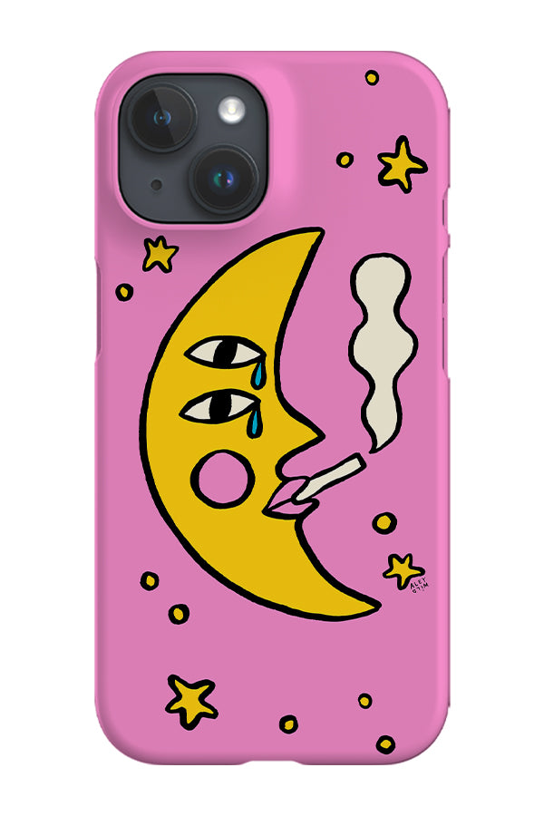 Sassy Moon by Aley Wild Phone Case (Pink) | Harper & Blake