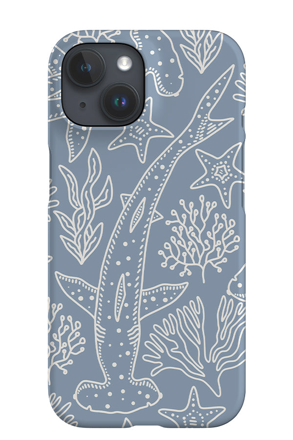 Hammerhead Shark iPhone Phone Case (Dusty Blue) | Harper & Blake