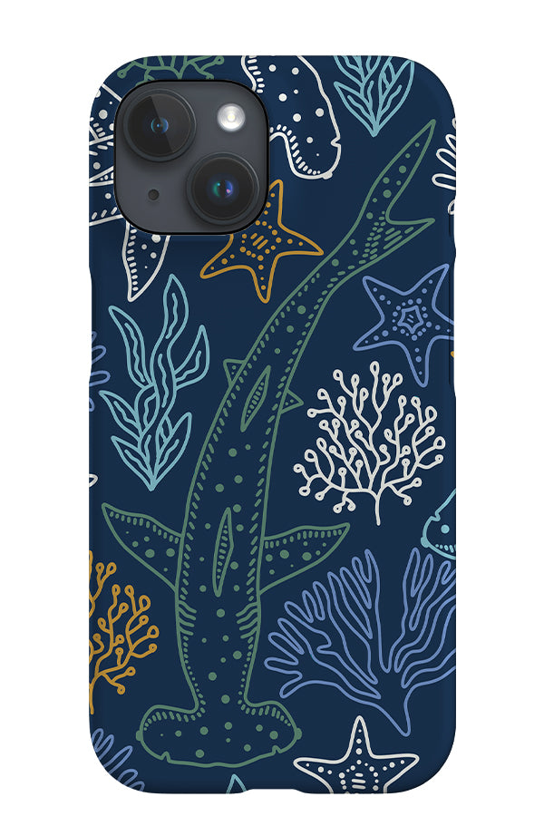 Hammerhead Shark iPhone Phone Case (Navy Multi) | Harper & Blake