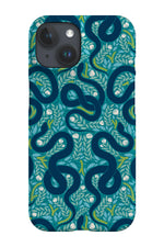 Hissterical Snakes by Cassandra O’Leary Phone Case (Blue)