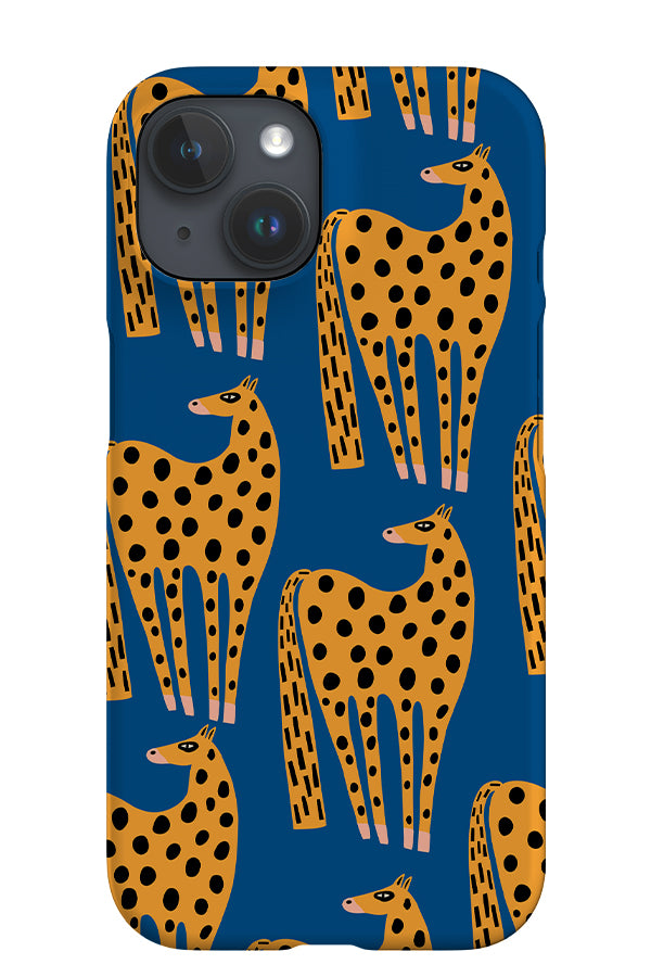 Horse Scatter iPhone Phone Case (Blue) | Harper & Blake
