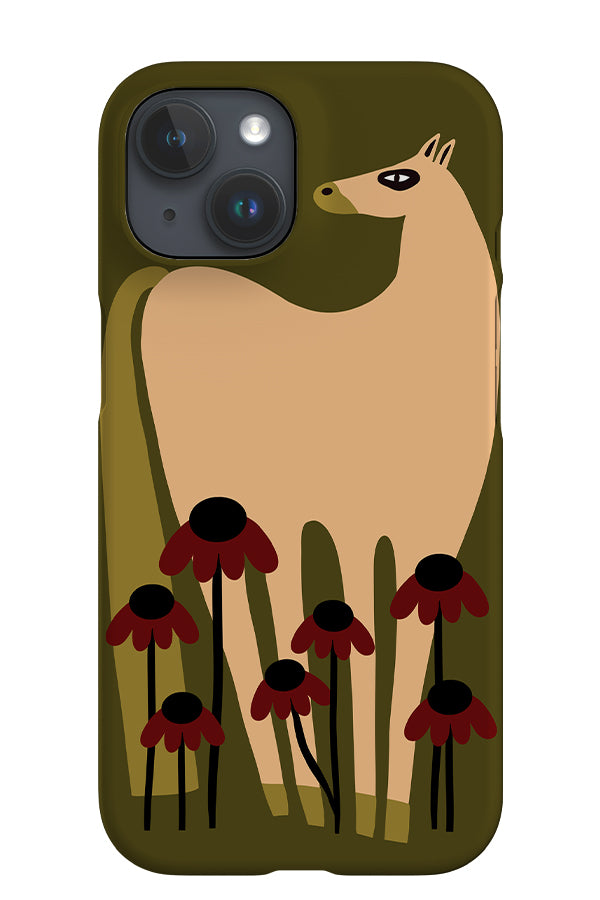 Horse with Flower iPhone Phone Case (Green) | Harper & Blake