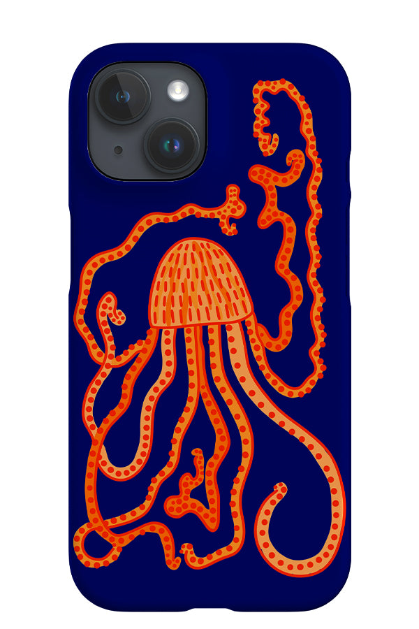 Jellyfish iPhone Phone Case (Dark Blue) | Harper & Blake