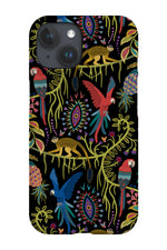 Joyful Jungle by Misentangledvision Phone Case (Black)