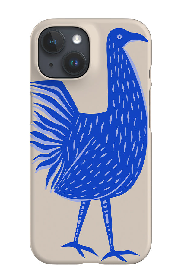 Jungle Chicken iPhone Phone Case (Off-White & Blue) | Harper & Blake