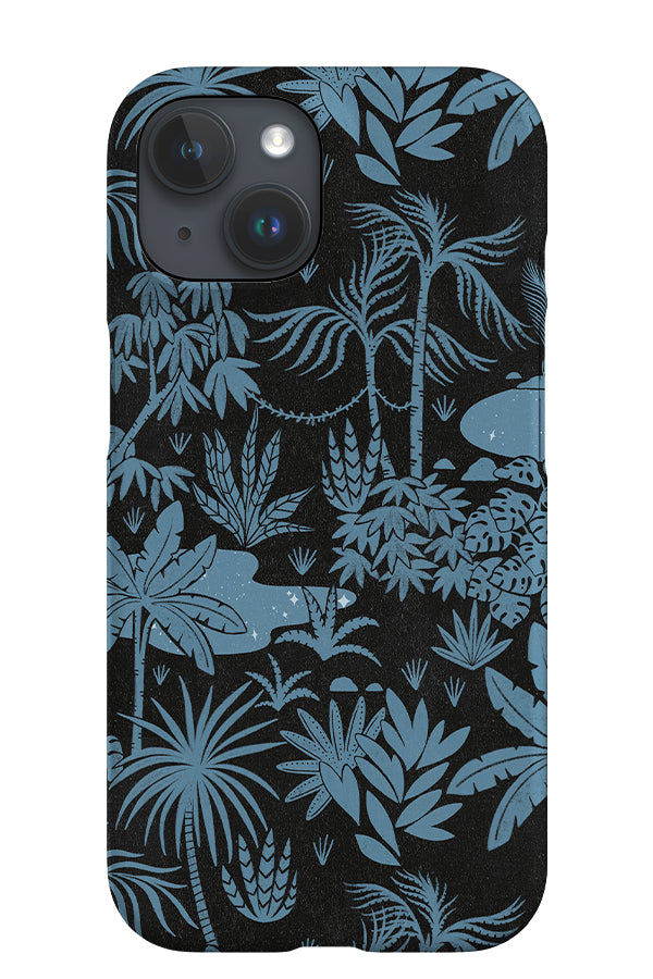 Jungle Pattern iPhone Phone Case (Black Blue) | Harper & Blake