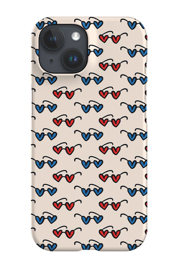 Heart Eye Sunglasses by Kayla Ann Phone Case (Beige) | Harper & Blake