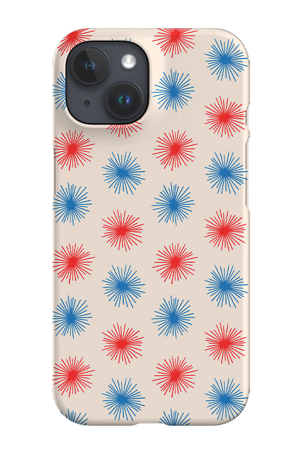 Red and Blue Fireworks by Kayla Ann Phone Case (Beige)