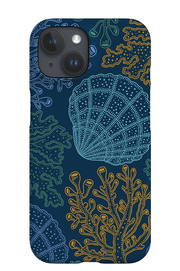 Large Coral Reef iPhone Phone Case (Navy Multi) | Harper & Blake