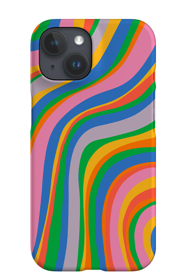 Large Wave iPhone Phone Case (Bright Rainbow) | Harper & Blake