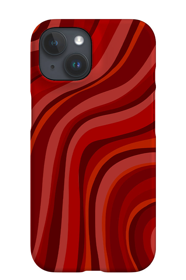 Large Wave iPhone Phone Case (Red) | Harper & Blake
