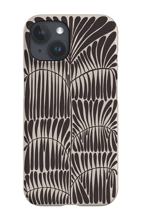 Leaves Placement iPhone Phone Case (Black & White) | Harper & Blake