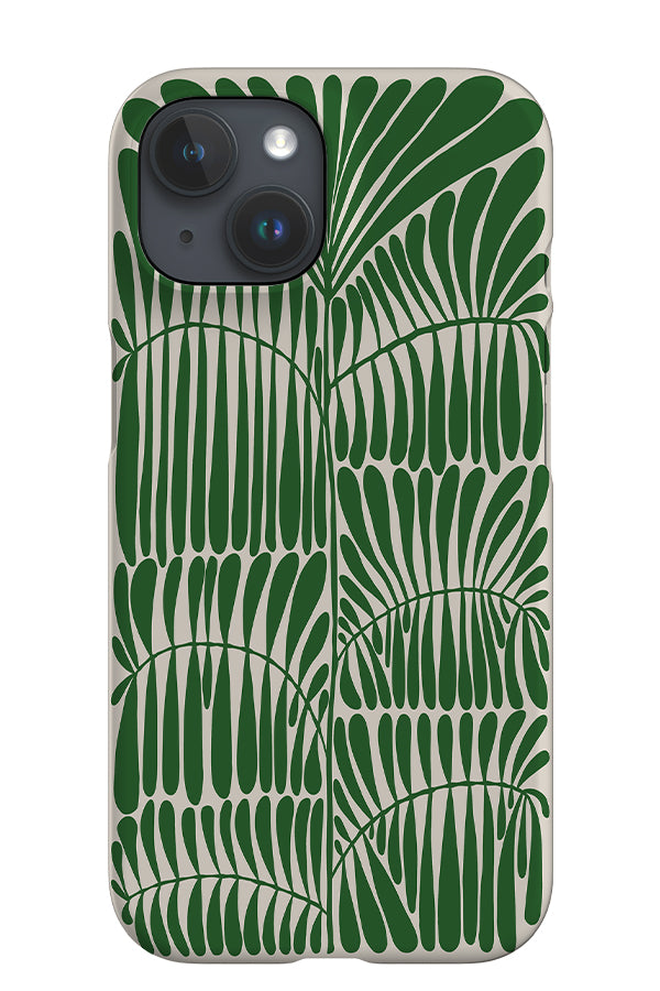 Leaves Placement iPhone Phone Case (Green) | Harper & Blake