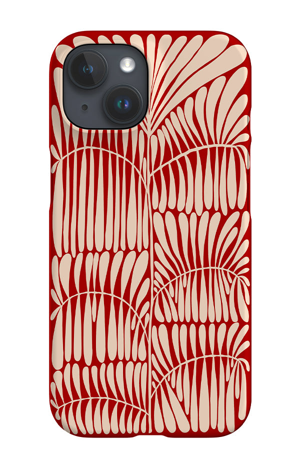Leaves Placement iPhone Phone Case (Red) | Harper & Blake