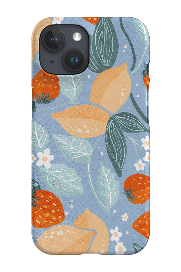 Lemon Strawberry Sunrise by Becca Story Smith Phone Case (Blue) | Harper & Blake