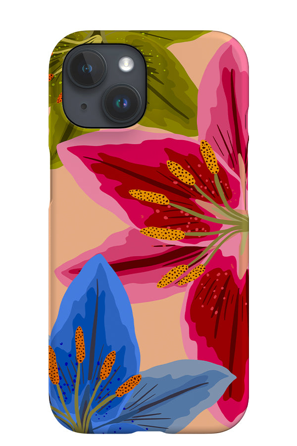 Lily Oversized Placement iPhone Phone Case (Peach) | Harper & Blake