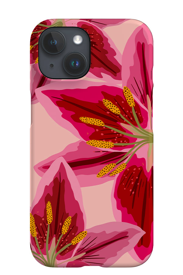 Lily Oversized Placement iPhone Phone Case (Pink) | Harper & Blake