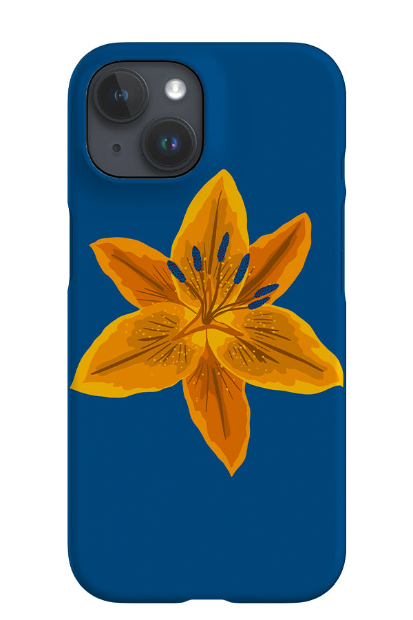 Lily Placement iPhone Phone Case (Blue Yellow) | Harper & Blake