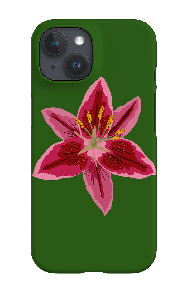 Lily Placement iPhone Phone Case (Green) | Harper & Blake