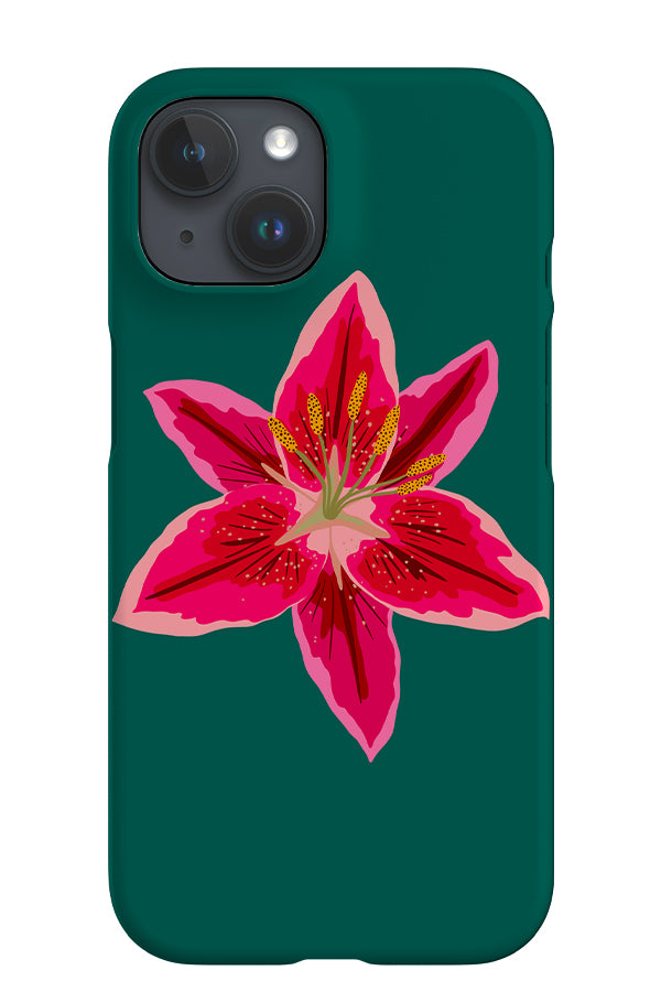 Lily Placement iPhone Phone Case (Teal) | Harper & Blake