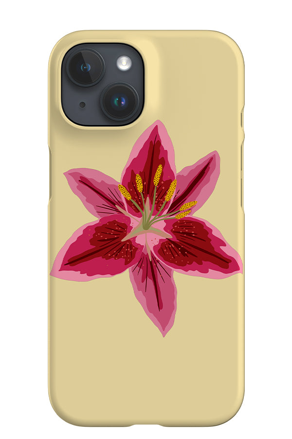 Lily Placement iPhone Phone Case (Yellow Pink) | Harper & Blake