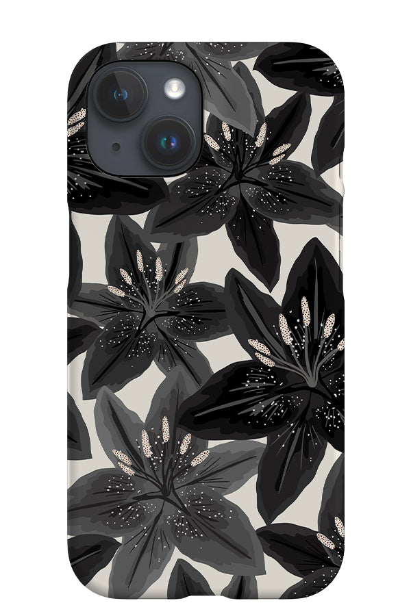 Lily Scatter iPhone Phone Case (Monochrome) | Harper & Blake