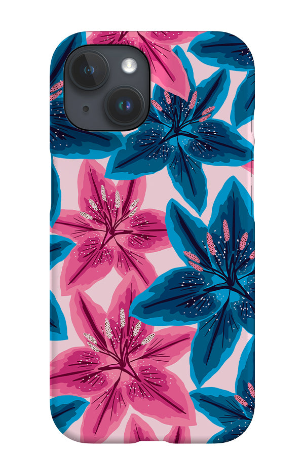 Lily Scatter iPhone Phone Case (Pink Blue) | Harper & Blake