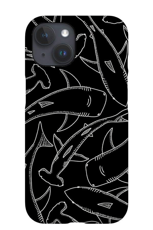 Line Art Shark iPhone Phone Case (Black) | Harper & Blake