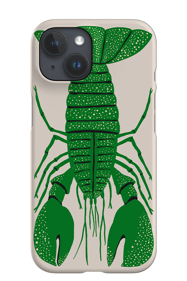 Lobster Placement iPhone Phone Case (Beige Green) | Harper & Blake