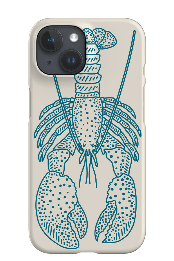 Lobster Placement iPhone Phone Case (Beige Blue) | Harper & Blake