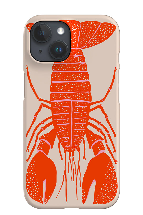 Lobster Placement iPhone Phone Case (Beige) | Harper & Blake