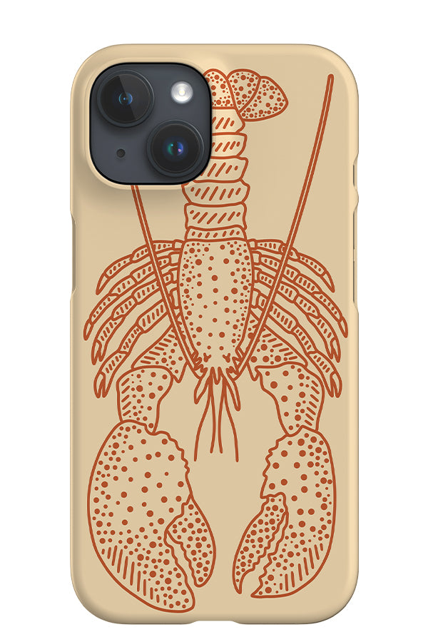 Lobster Placement iPhone Phone Case (Burnt Orange Beige) | Harper & Blake