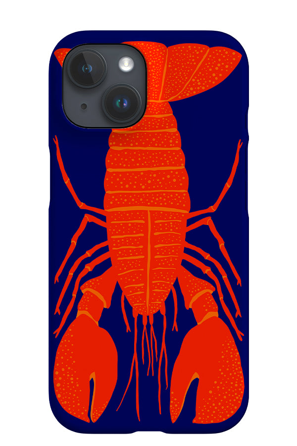 Lobster Placement iPhone Phone Case (Dark Blue) | Harper & Blake