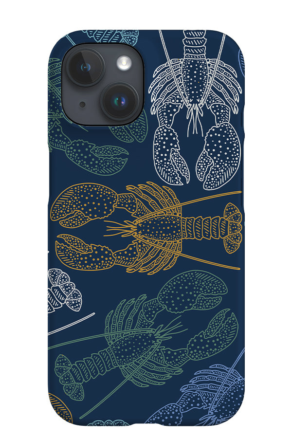 Lobster Scatter iPhone Phone Case (Navy Multi) | Harper & Blake