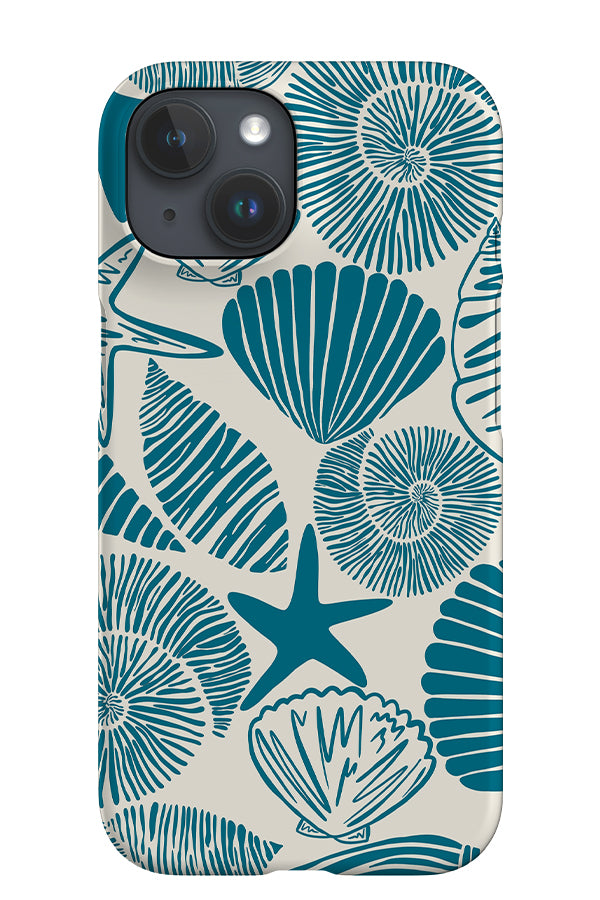 Mix Shell Scatter iPhone Phone Case (Beige Blue) | Harper & Blake