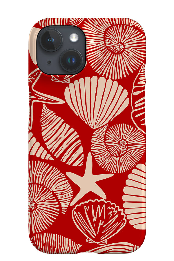 Mix Shell Scatter iPhone Phone Case (Red) | Harper & Blake