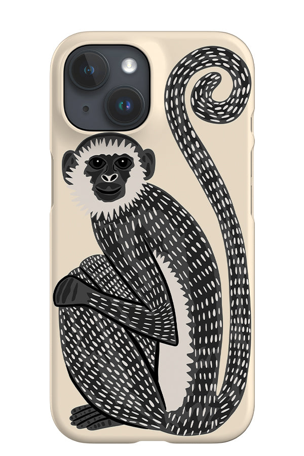 Monkey iPhone Phone Case (Black & White) | Harper & Blake