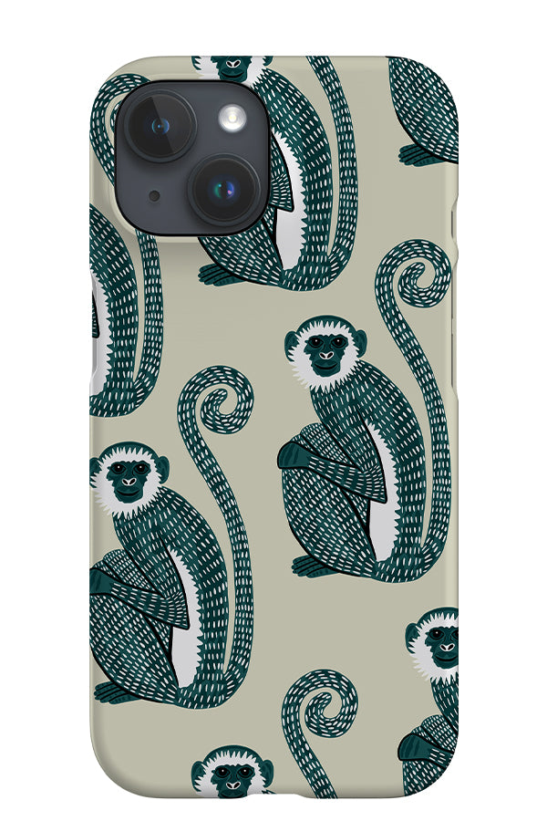 Monkey Scatter iPhone Phone Case (Mint) | Harper & Blake