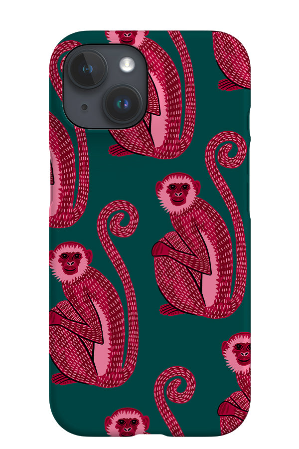 Monkey Scatter iPhone Phone Case (Teal) | Harper & Blake