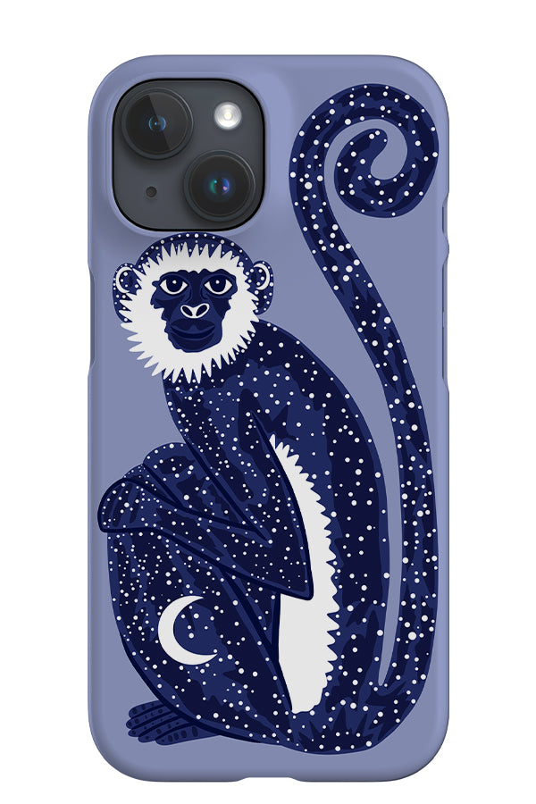 Monkey Moon iPhone Phone Case (Dark Blues) | Harper & Blake