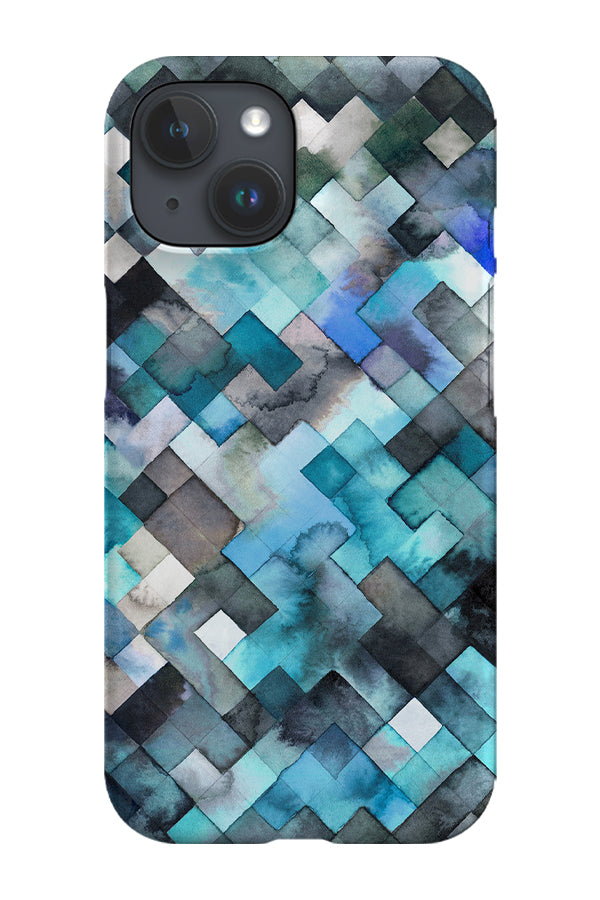 Moody Geometry By Ninola Design Phone Case (Blue) | Harper & Blake