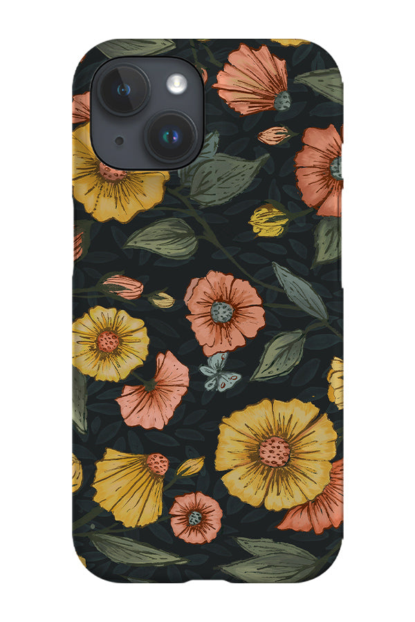 Moody Dark Floral by Becca Story Smith Phone Case (Black) | Harper & Blake