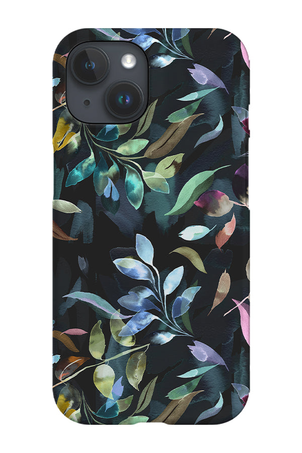 Mystic Leaves By Ninola Design Phone Case (Black)