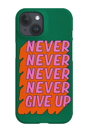 Never Give Up By Ayeyokp Phone Case (Green) | Harper & Blake